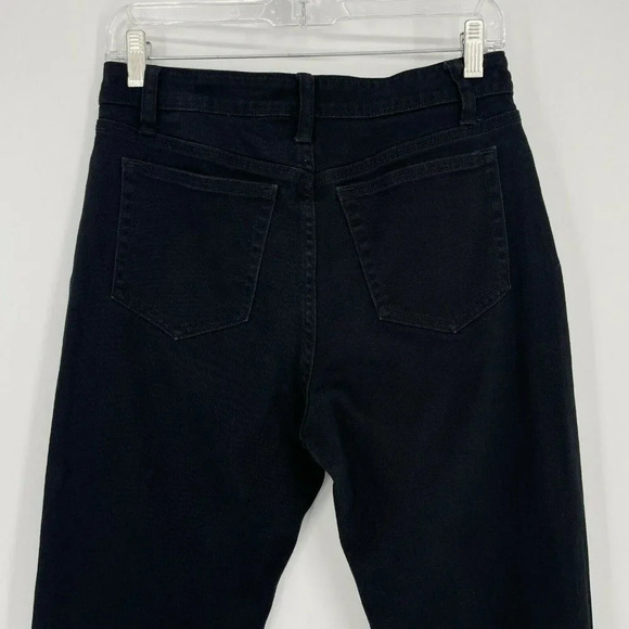 Nili Lotan Jeans Women's Sz 6 Black Denim Skinny Stretch High rise Tapered Ankle - Picture 7 of 8